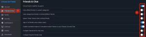 سفارشی کردن تجربه دوستان و چت در تنظیمات Steam.