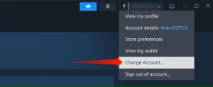 
تغییر حساب در Steam