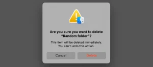 دور زدن سطل زباله در macOS.