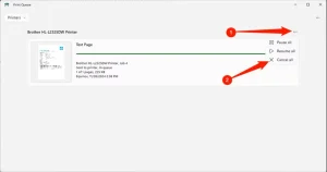 روی نماد سه نقطه کلیک کنید، سپس "لغو همه" را انتخاب کنید.