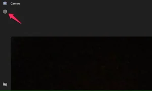 نماد چرخ دنده در برنامه دوربین