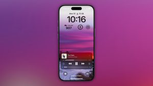 نوار تغییر ولوم صفحه قفل iOS