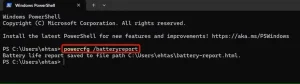 ایجاد گزارش سلامت باتری از ابزار Windows PowerShell.