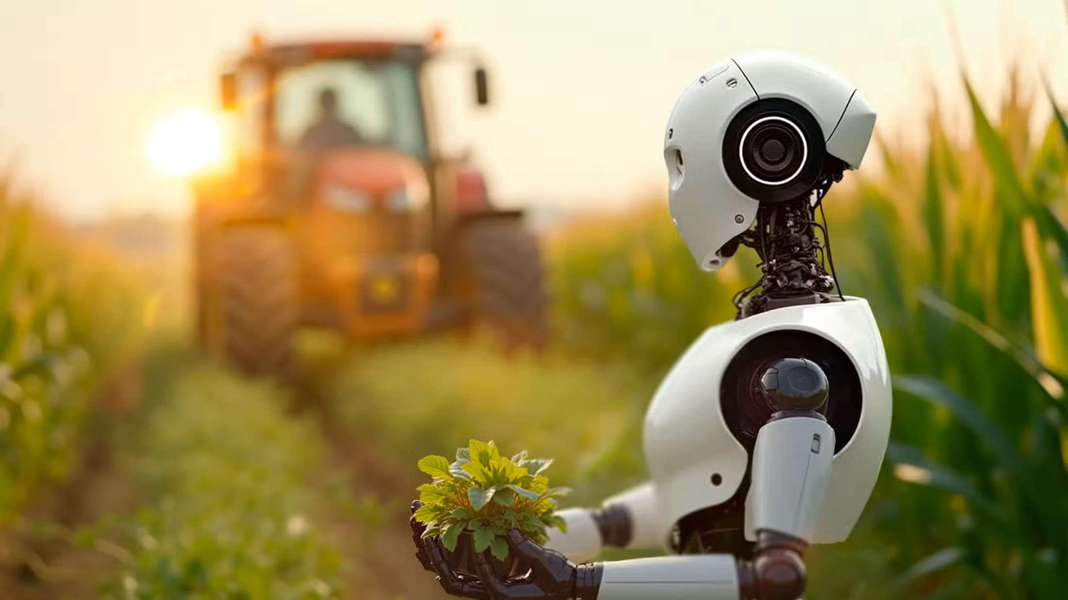 ربات در حال کشاورزی