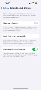 صفحه سلامت باتری