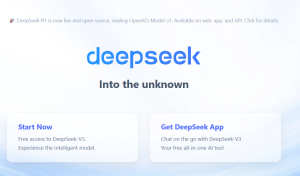 صفحه اصلی هوش مصنوعی deepseek
