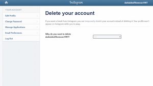 جذف اکانت اینستاگرام از طریق وب