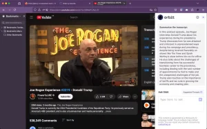 موزیلا فایرفاکس از پسوند Orbit برای خلاصه کردن یک ویدیوی طولانی YouTube استفاده می کند