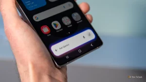 جستجوی چند حالته Gemini AI پس از فشار دادن دکمه کناری Samsung Galaxy S25 Ultra.