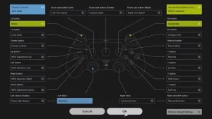 گزینه های کنترلر در My First Gran Turismo.