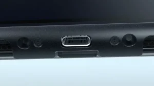 تصویری از تیزر رسمی NIntendo Switch 2 که درگاه USB-C را به نمایش می گذارد.