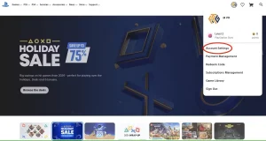 تصویری از برنامه پلی استیشن با یک دایره قرمز در اطراف نماد نمایه.