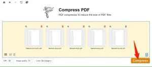 "فشرده سازی" در PDF24 Creator برجسته شده است.