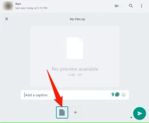 فایلی که در چت WhatsApp آپلود شده است.