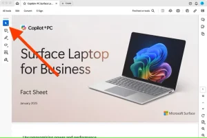 ابزار را در Adobe Acrobat Reader انتخاب کنید