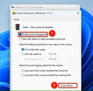 گزینه های مختلف در پنجره "انتخاب کاربران" برجسته شده است.