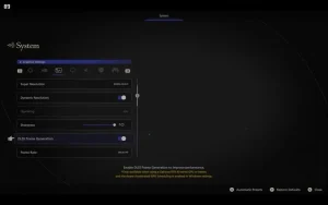 تنظیم تولید فریم DLSS در نسخه ی نمایشی FFXVI.