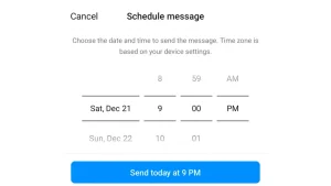 ارسال پیام زمانبندی شده در اینستاگرام