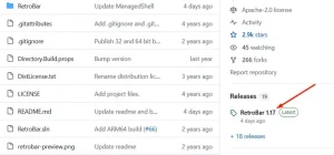 بخش انتشار در GitHub.