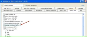گزینه Vertical Postion Offset در Open-Shell.