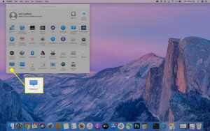 گزینه Displays در مک بوک پرو.