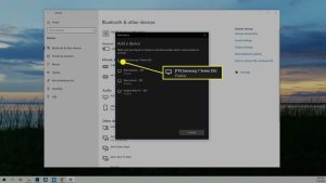 لیست دستگاه های موجود در کادر محاوره ای افزودن دستگاه در ویندوز.