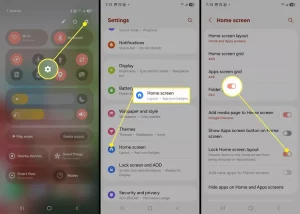 نحوه قفل و باز کردن طرح بندی صفحه اصلی سامسونگ.