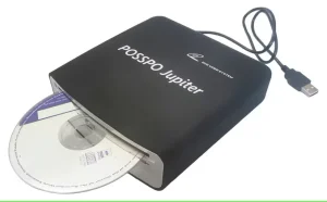 پخش کننده سی دی POSSPO Jupiter جدا شده روی پس زمینه سفید.
POSSPO