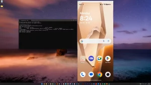 نمایش بی سیم یک صفحه اندروید روی رایانه شخصی ویندوزی از طریق ADB.