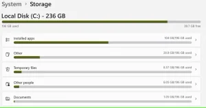 بررسی اینکه چه چیزی فضای ذخیره سازی درایو C در ویندوز را اشغال می کند.