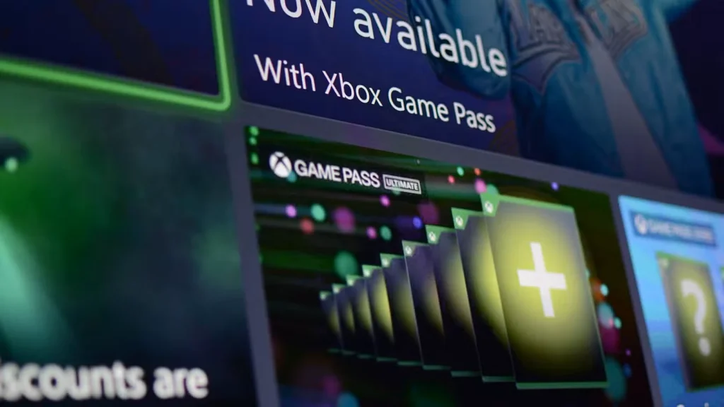 گزینه Xbox Game Pass در رابط کاربری Xbox.