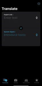 نگاهی به رابط برنامه Apple Translate.