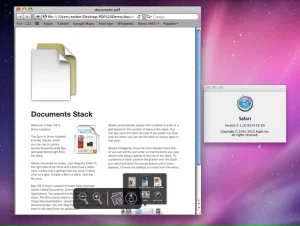 نمایشگر PDF در سافاری 5 از سال 2013