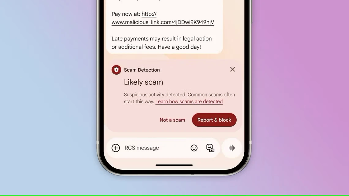 تشخیص اسکم و کلاه برداری توسط پیام رسان گوگل