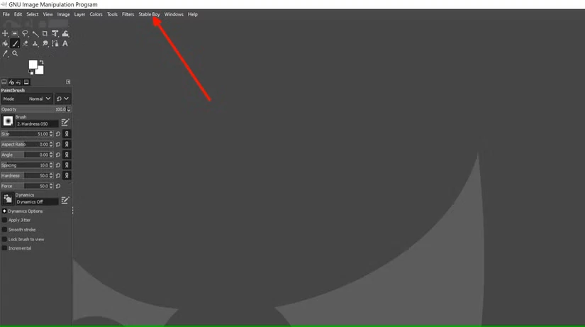 Stable Boy با موفقیت روی GIMP نصب شد.