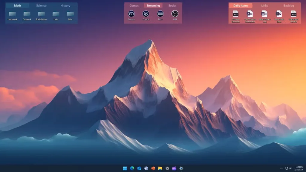 Stockdock Fences 6 که گروه‌های تب مختلف را با رنگ‌های آبی و صورتی نشان می‌دهد