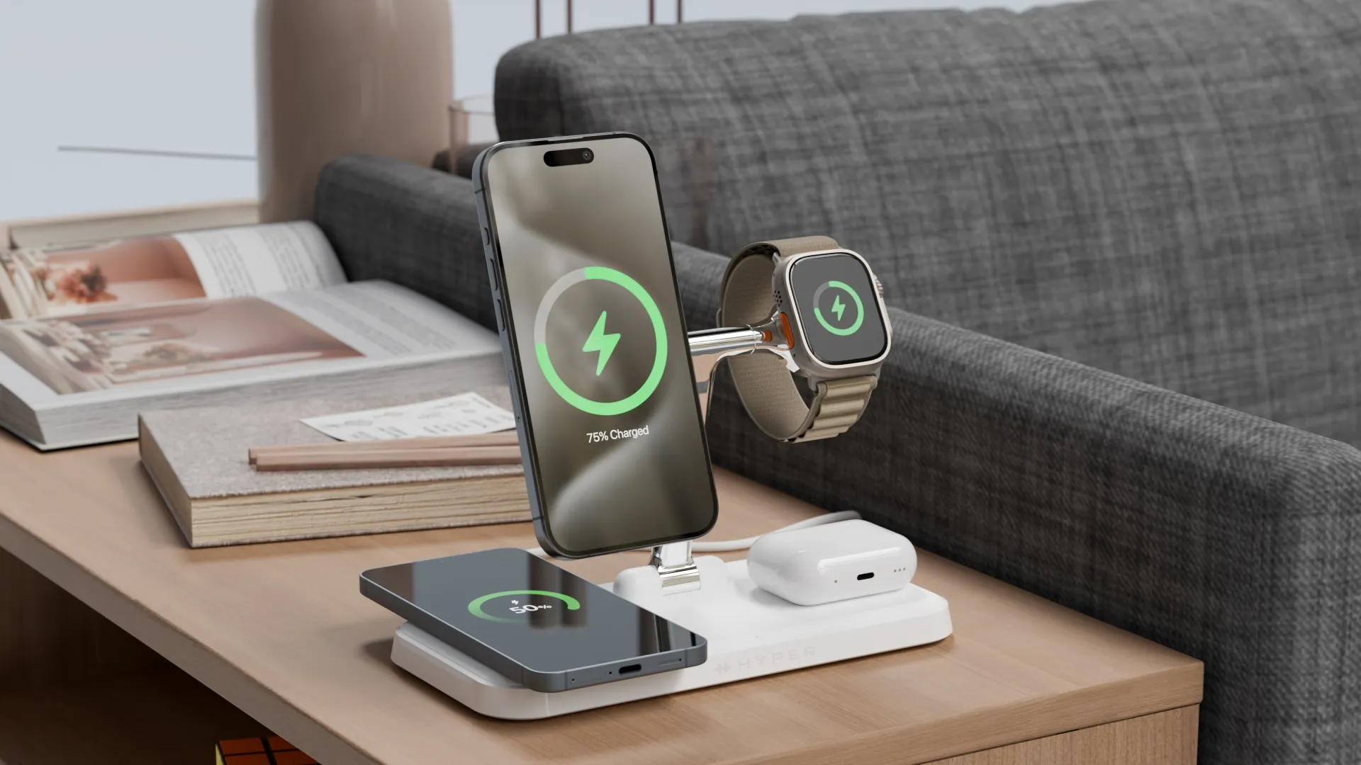 گوشی در حال شارژ