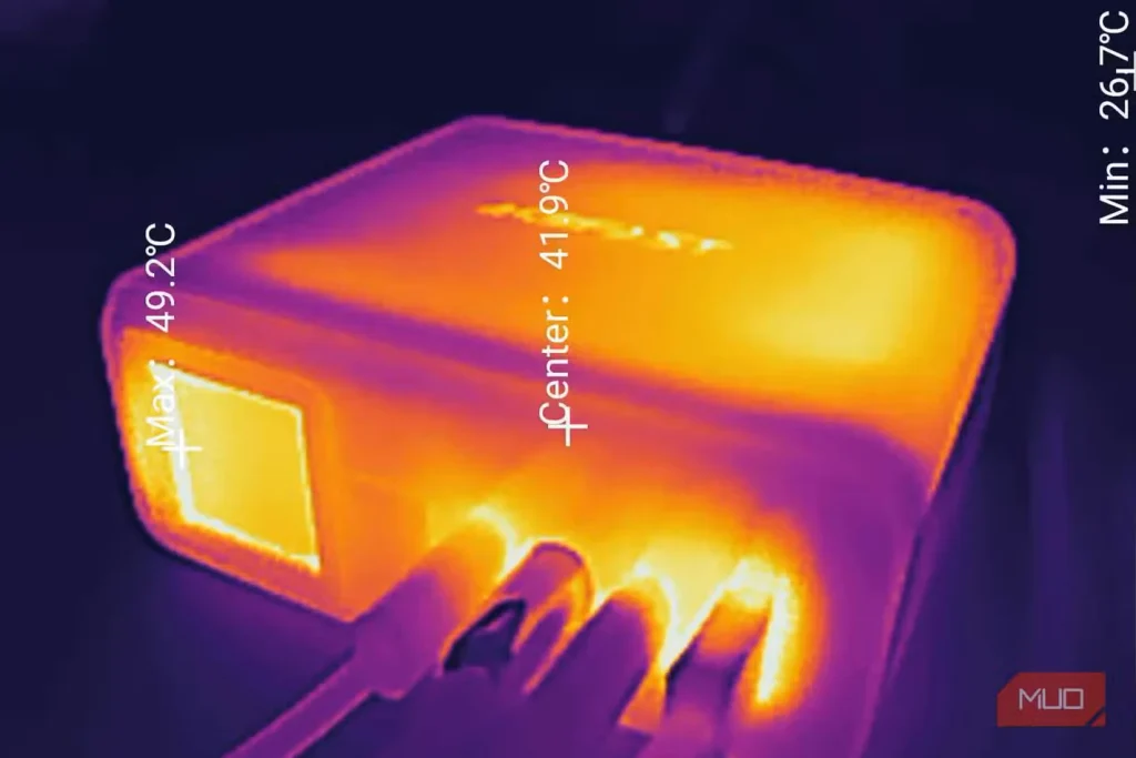 نقشه حرارتی شارژر GaN مدل